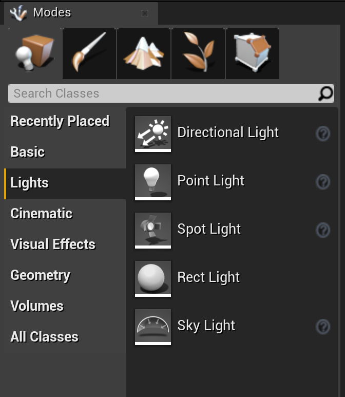 Unreal Engine 4 lights